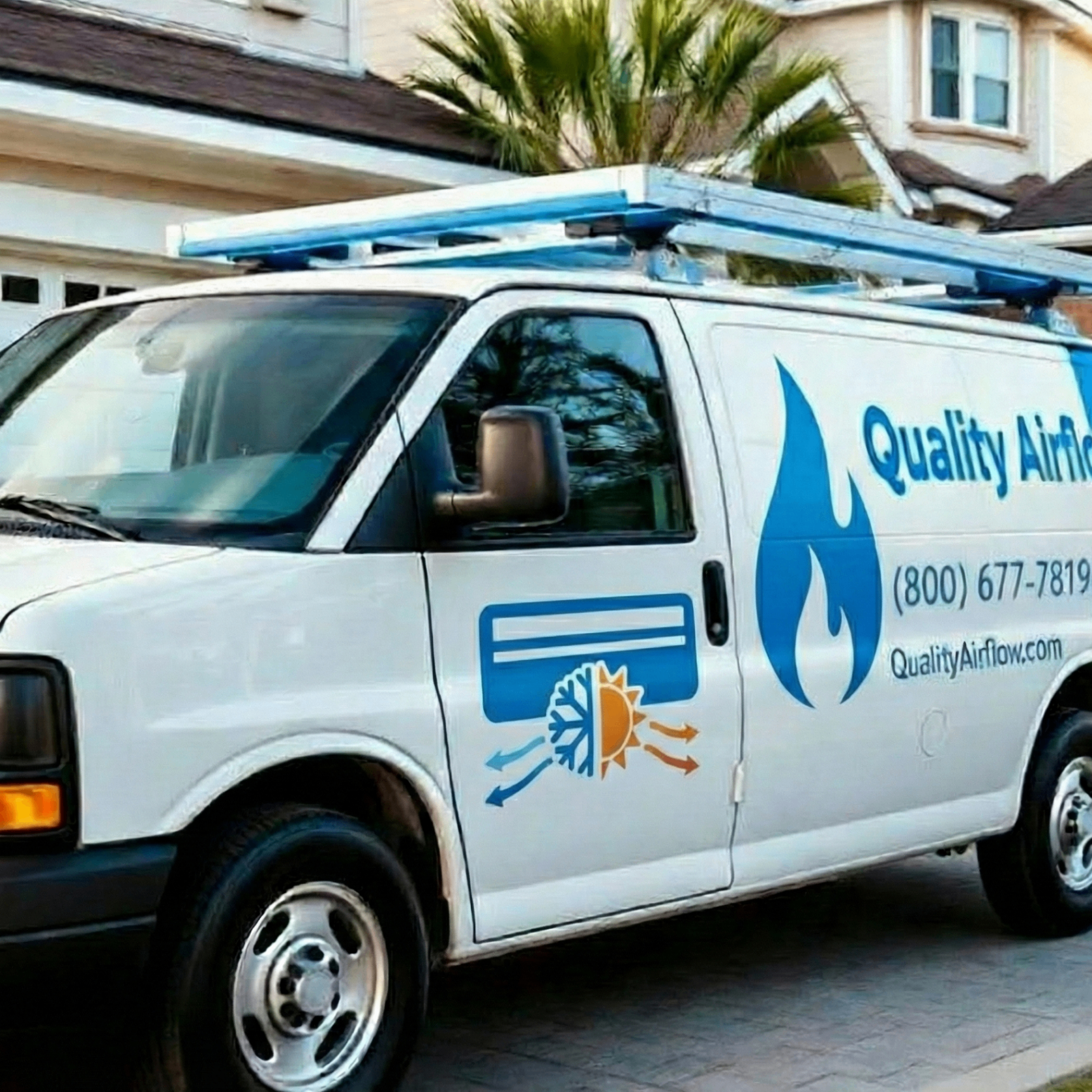 Professional trade service truck ready for emergency calls